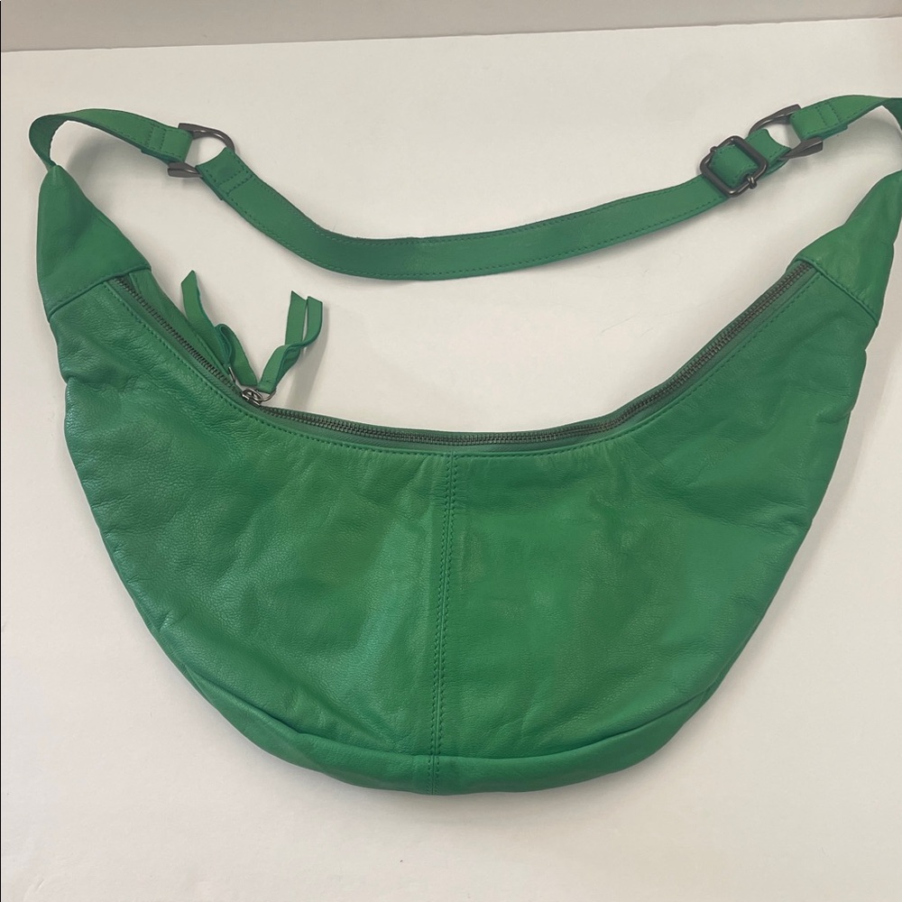 Free People Green Leather Hobo Bag - Picture 3 of 12